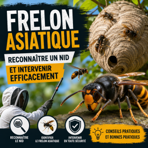 Nid de frelons asiatiques dans un arbre, signe d’infestation à repérer rapidement