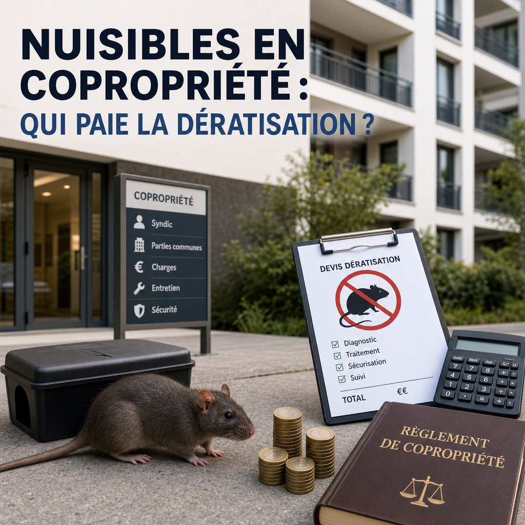 nuisibles copropriété - Rat, pièces et documents illustrant les coûts de dératisation en copropriété