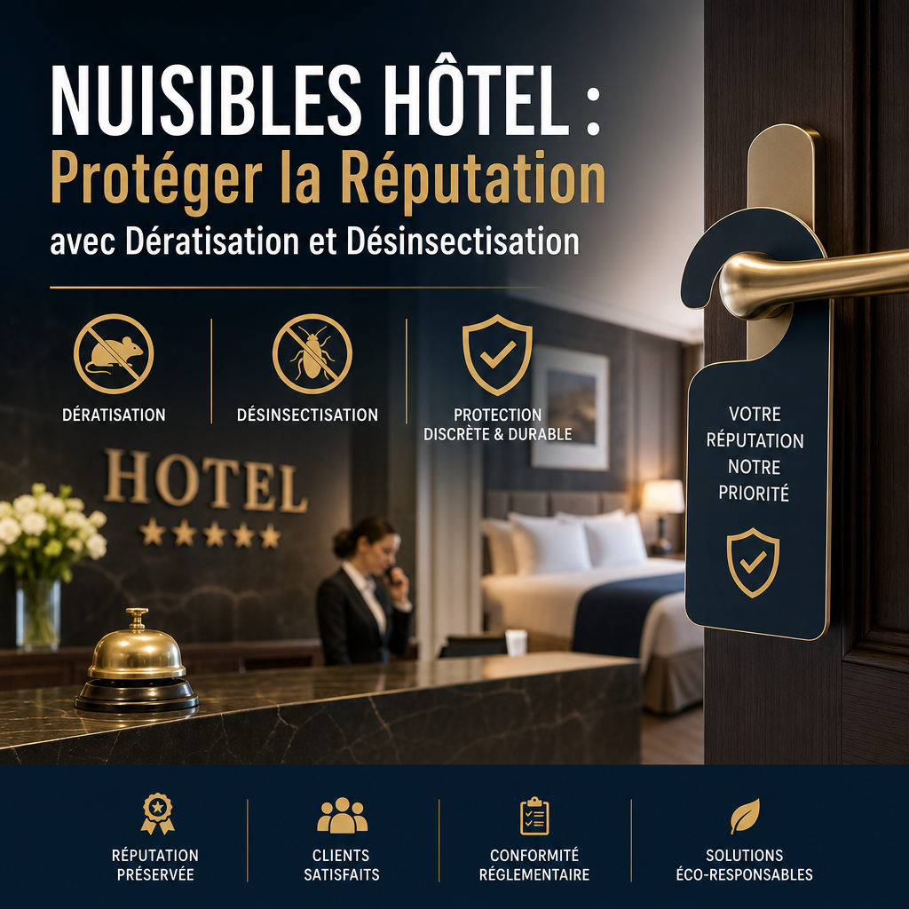 Technicien de désinsectisation dans un hôtel pour lutter contre les nuisibles et protéger la réputation